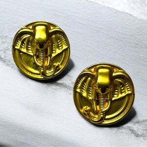 Sassy Jones Gold Tone Elephant Stud Earrings